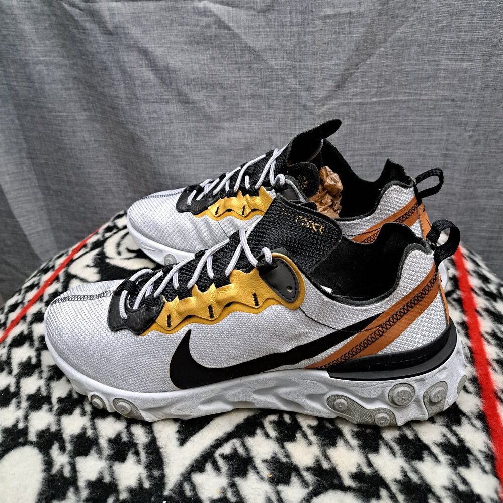 %Nike React Element 55 Gold Ranger (2019) Size 11.5 Men - A1